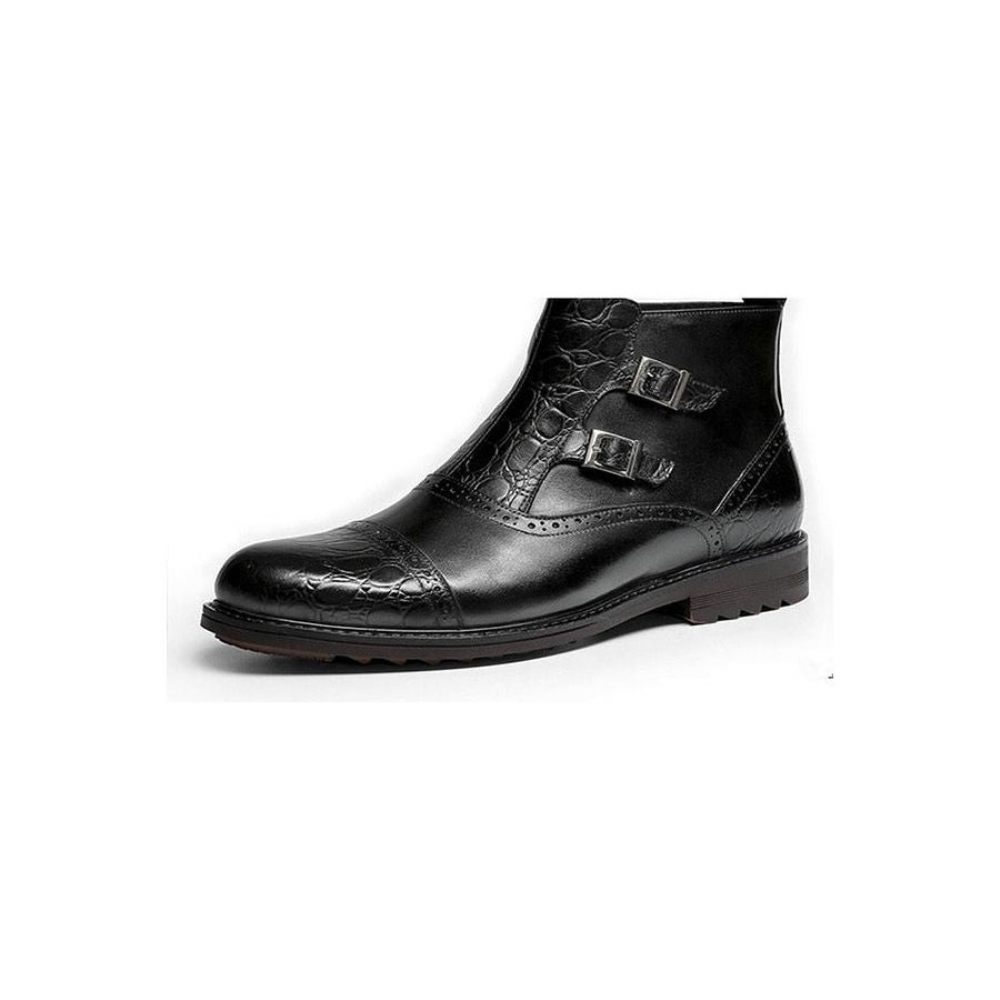 Bottes Pour Hommes Bottines Plates Décontractées Luxe Croctex