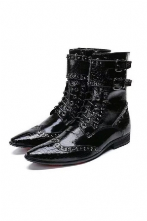 Bottes Pour Hommes À Bout Pointu Style Contemporain