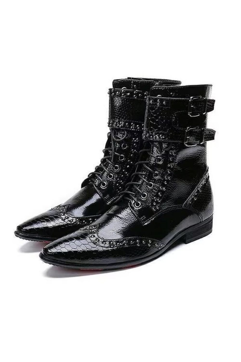 Bottes Pour Hommes À Bout Pointu Style Contemporain - Noir