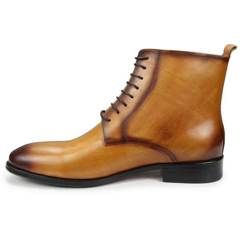 Bottes Pour Hommes Chaussures Habillées Montantes - Marron