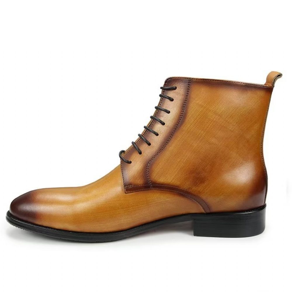 Bottes Pour Hommes Chaussures Habillées Montantes - Marron