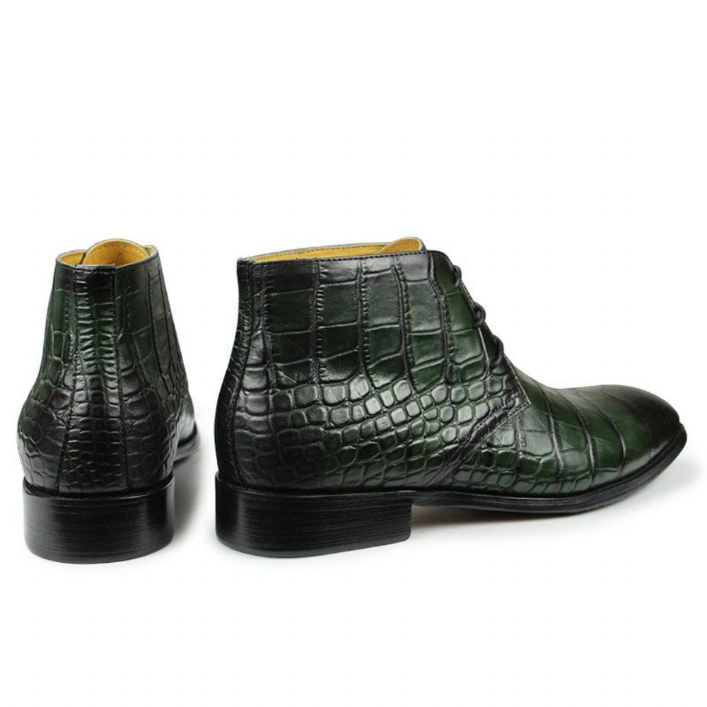 Bottes Pour Hommes Chic Croctex Habillées À Bout Pointu - Vert