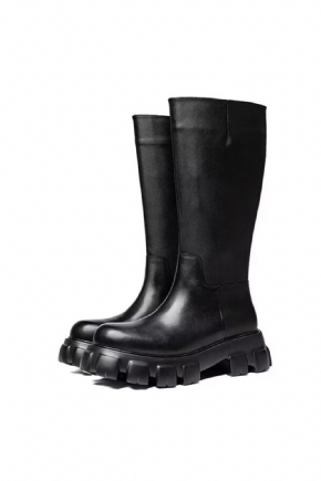 Bottes Pour Hommes Cuir À Bout Pointu