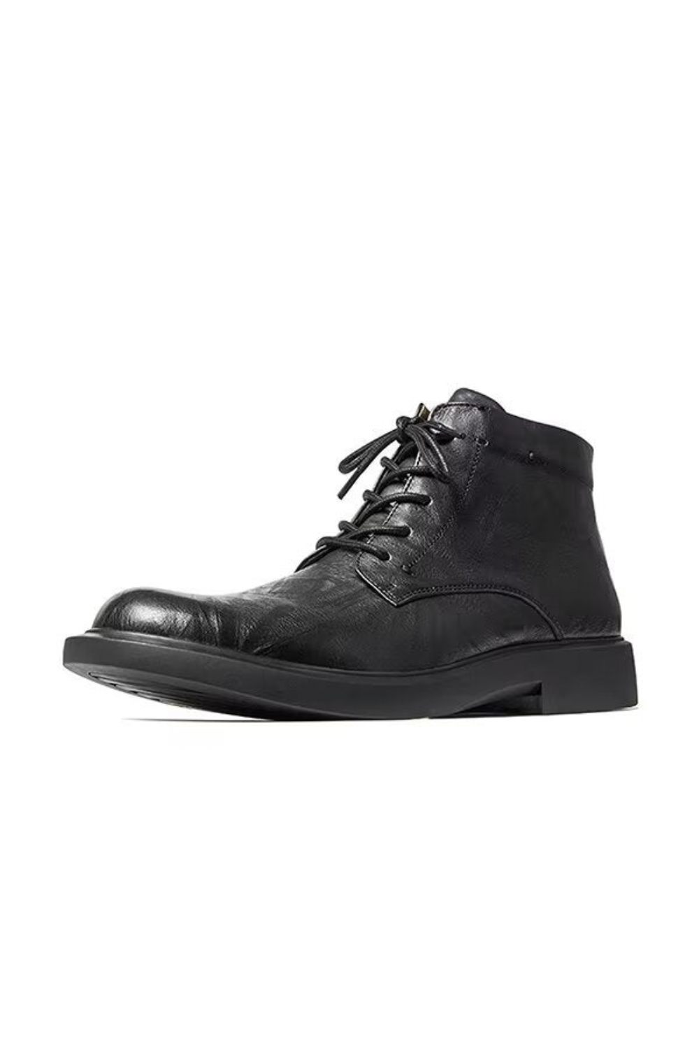 Bottes Pour Hommes Cuir À Bout Rond