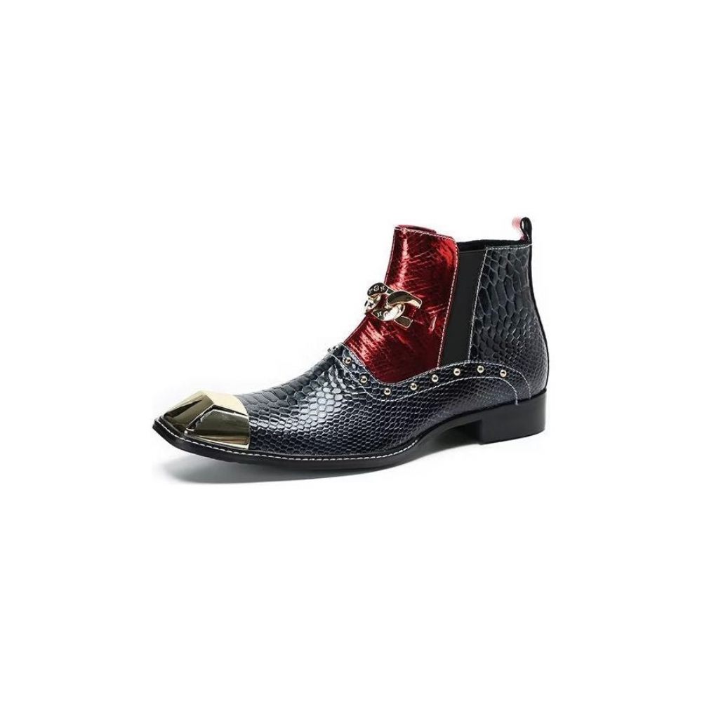 Bottes Pour Hommes Cuir Exotiques À Enfiler