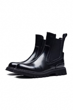 Bottes Pour Hommes Cuir Raffinées À Hauteur Cheville