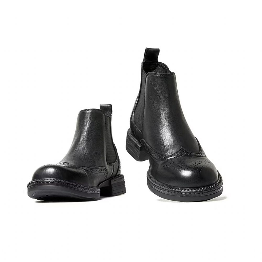 Bottes Pour Hommes À Enfiler - Noir