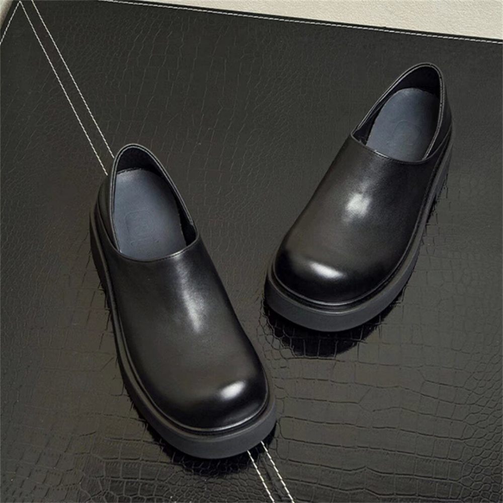 Bottes Pour Hommes À Enfiler Cuir - Noir