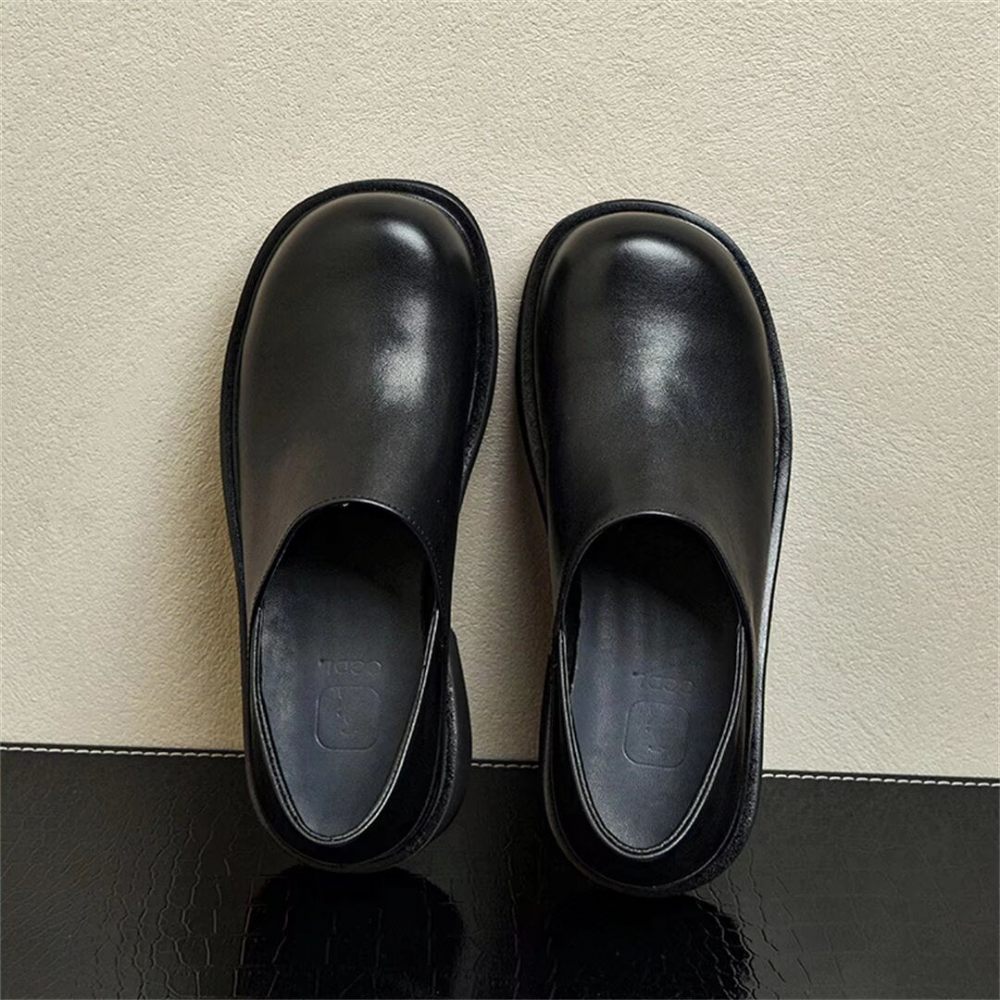 Bottes Pour Hommes À Enfiler Cuir - Noir