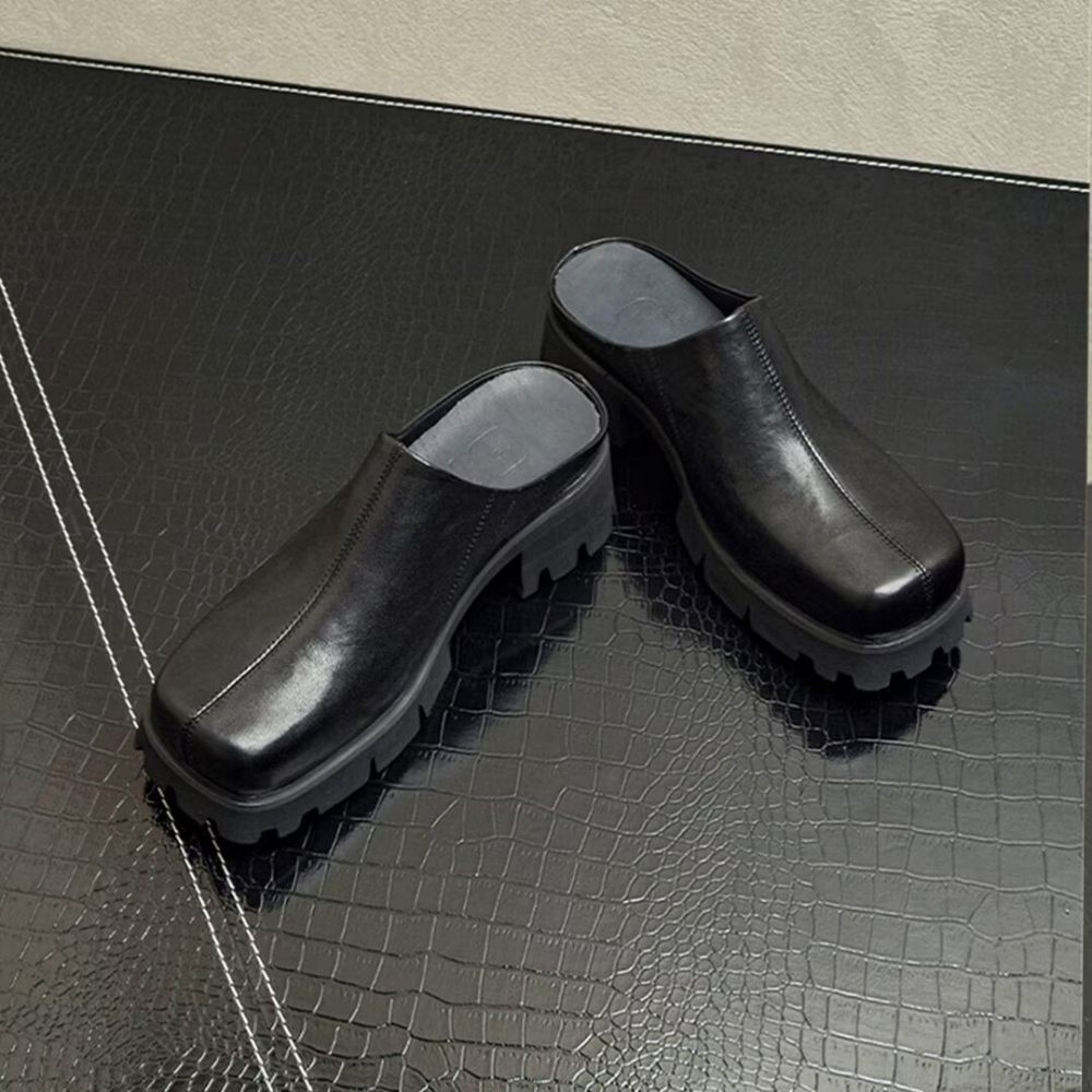 Bottes Pour Hommes À Enfiler Cuir - Noir