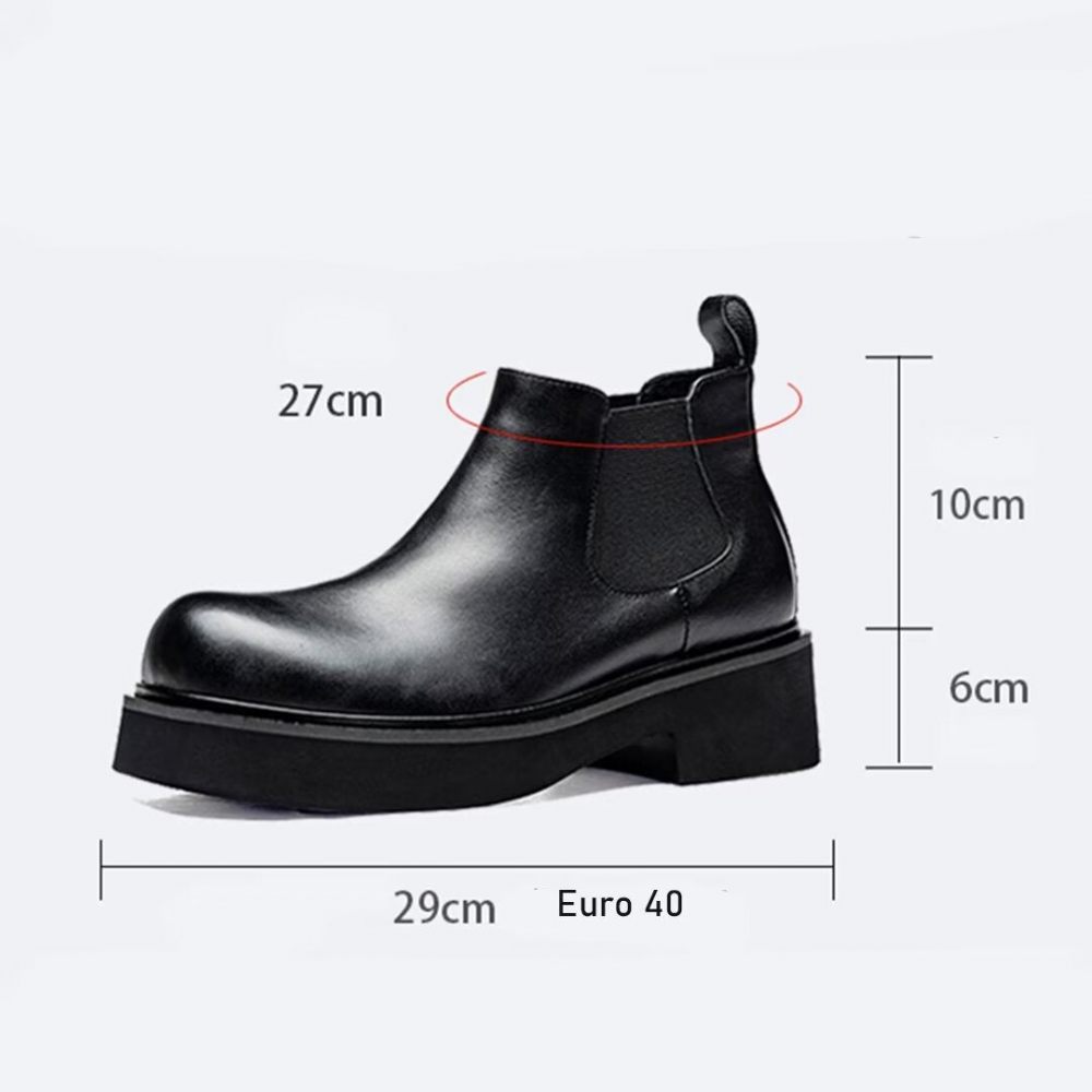 Bottes Pour Hommes À Enfiler Cuir - Noir