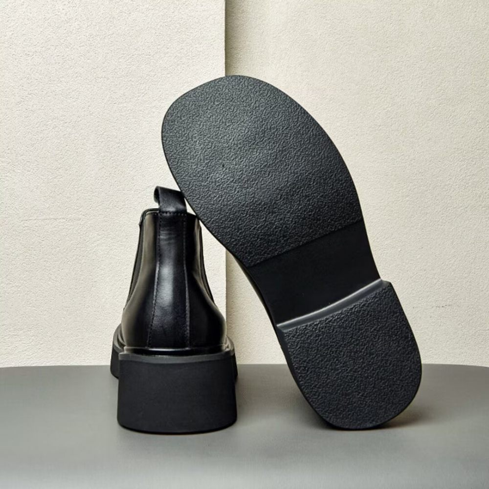 Bottes Pour Hommes À Enfiler Cuir - Noir