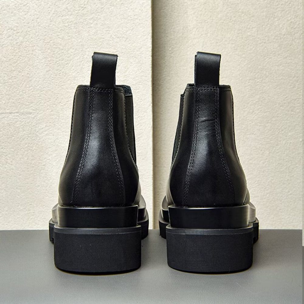 Bottes Pour Hommes À Enfiler Doublées Peluche - Noir