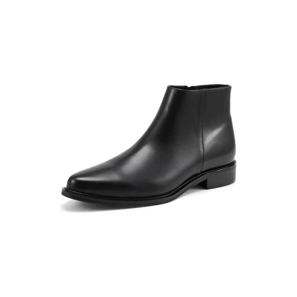 Bottes Pour Hommes À Glissière Cuir Chic Luxe