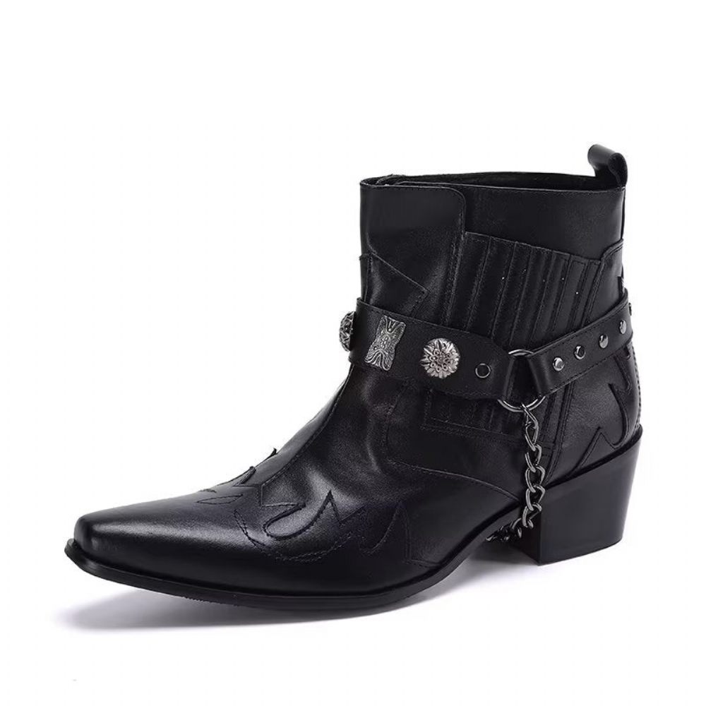 Bottes Pour Hommes Habillées Exotiques - Noir