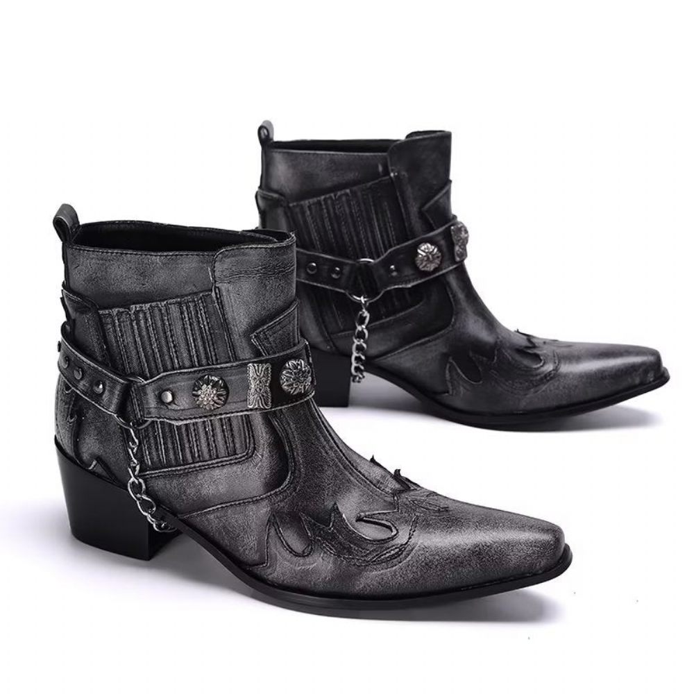 Bottes Pour Hommes Habillées Exotiques - Gris