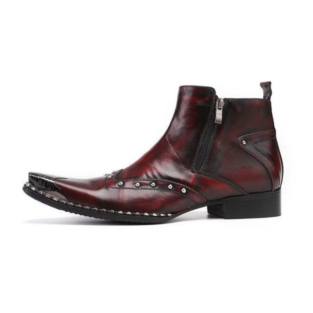 Bottes Pour Hommes Habillées Exotiques Flashy - Rouge