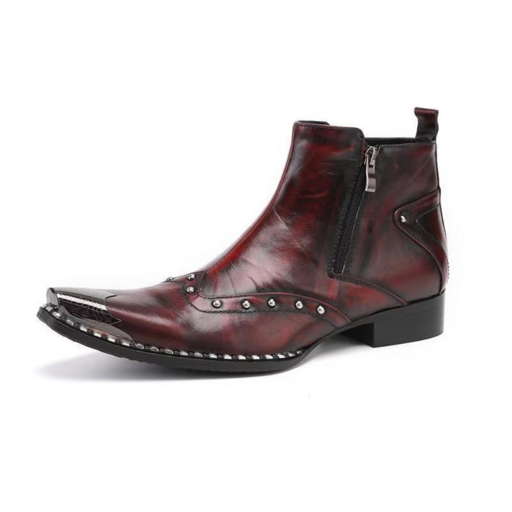 Bottes Pour Hommes Habillées Exotiques Flashy - Rouge