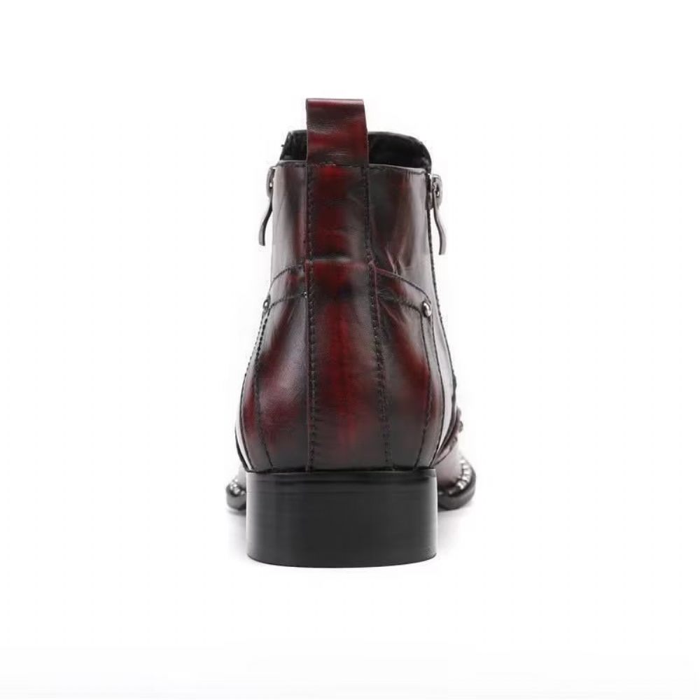 Bottes Pour Hommes Habillées Exotiques Flashy - Rouge