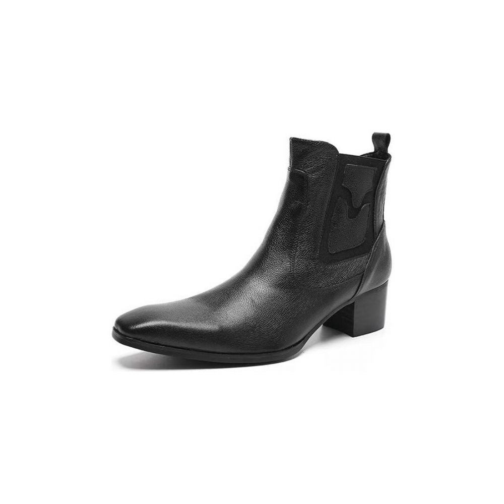 Bottes Pour Hommes Habillées À Fermeture Éclair Cuir Serpent Exotique