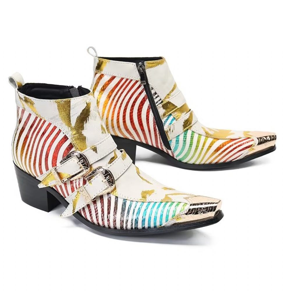 Bottes Pour Hommes Habillées Style Exotique - Multicolore