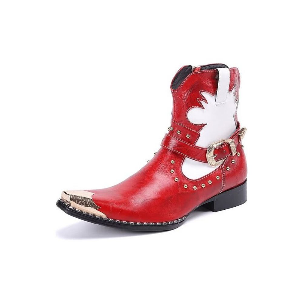 Bottes Pour Hommes Habillées Tendance - Rouge