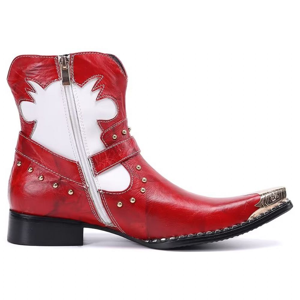 Bottes Pour Hommes Habillées Tendance - Rouge