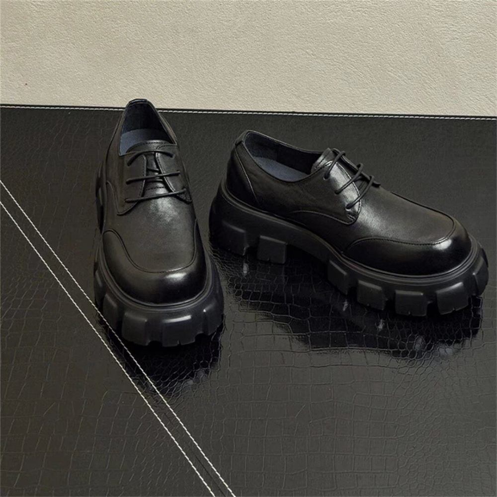 Bottes Pour Hommes À Lacets Cuir Vache Trendsetter - Noir