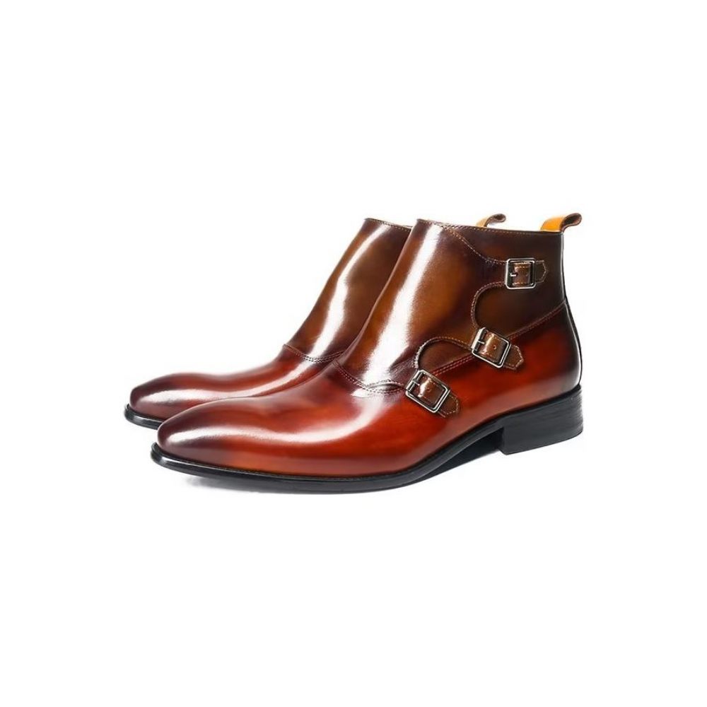 Bottes Pour Hommes Leisure Chic Bottines Cuir Vache