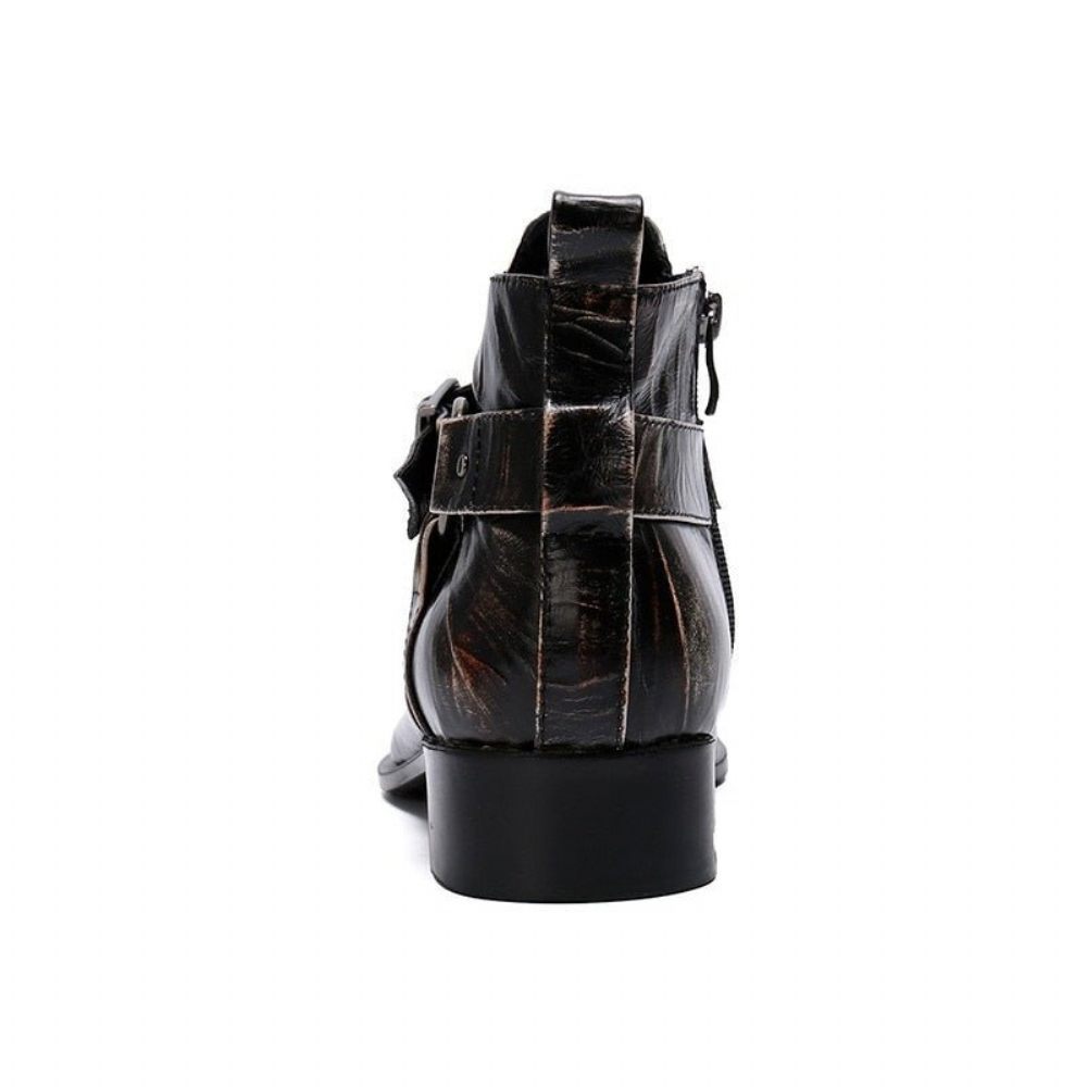 Bottes Pour Hommes Mocassins Habillés Luxe - Café