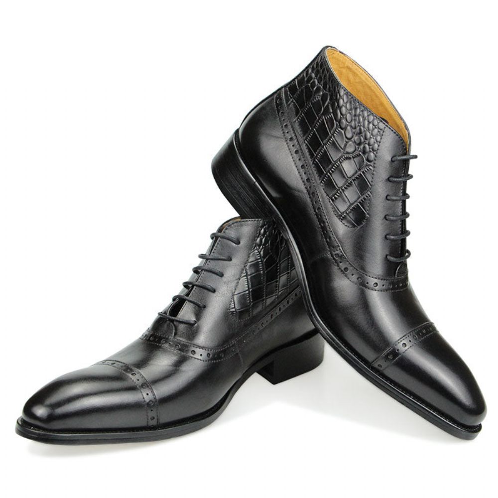 Bottes Pour Hommes Opulent Croctex Habillées À Bout Pointu - Noir