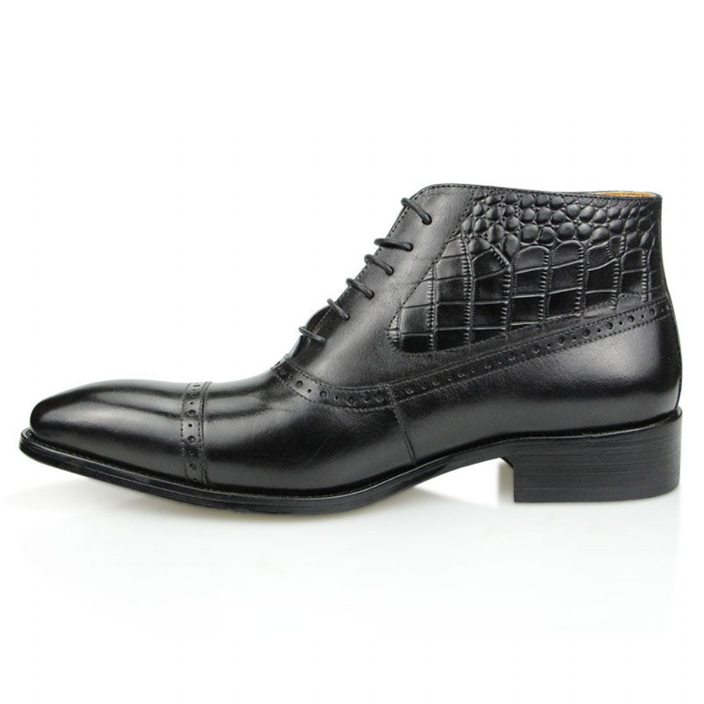 Bottes Pour Hommes Opulent Croctex Habillées À Bout Pointu - Noir