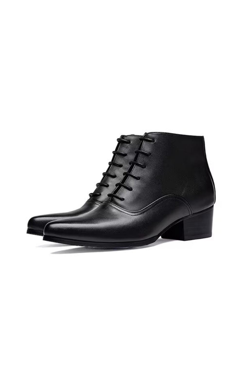 Bottes Pour Hommes Pointues À Lacets - Noir