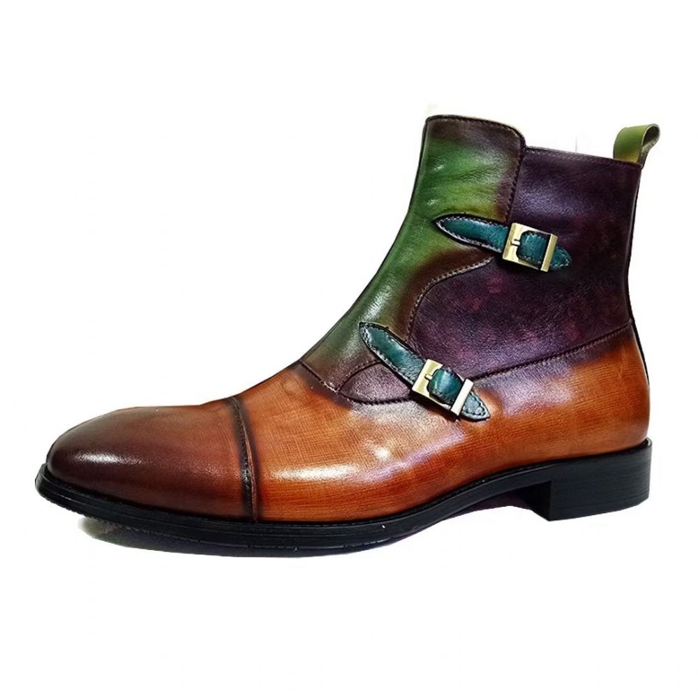 Bottes Pour Hommes Zippées Loisirs Artisanales - Vert