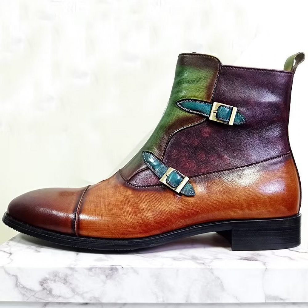 Bottes Pour Hommes Zippées Loisirs Artisanales - Vert