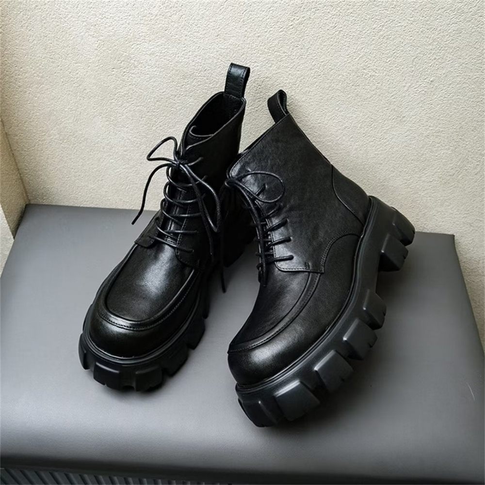 Bottes Loisirs À Lacets Pour Hommes - Noir