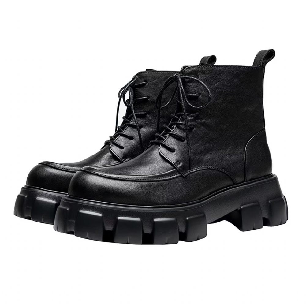 Bottes Loisirs À Lacets Pour Hommes - Noir