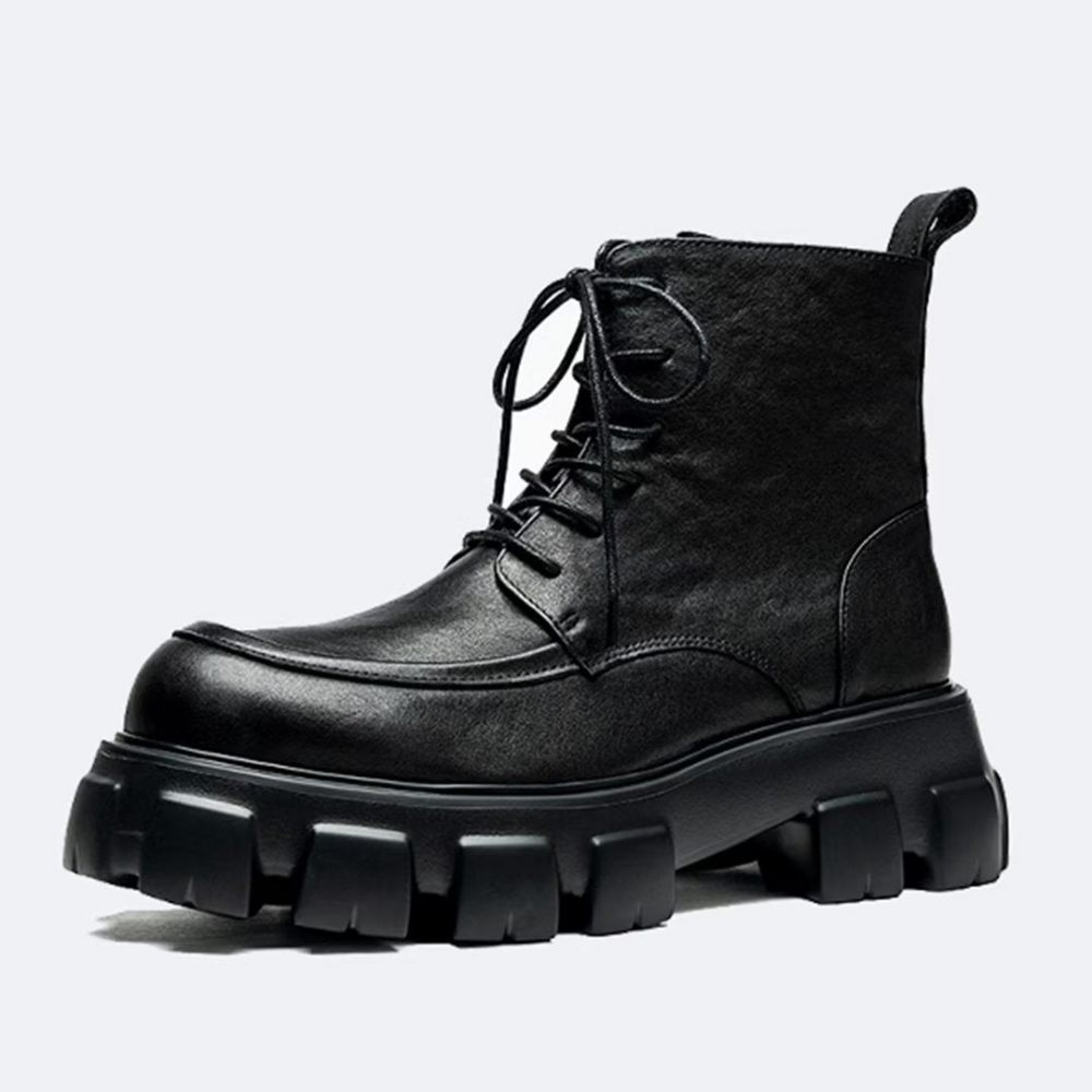 Bottes Loisirs À Lacets Pour Hommes - Noir