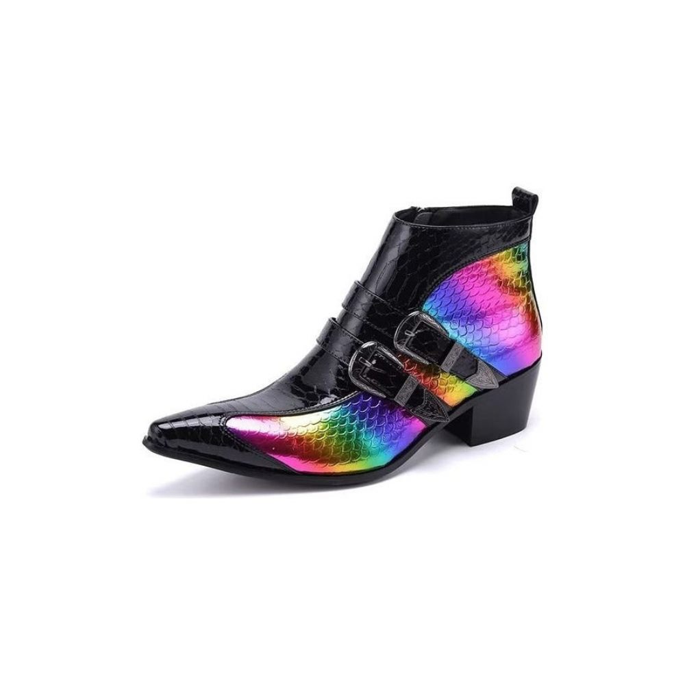 Bottes Luxe Pour Hommes Habillées Cuir Véritable Exotica - Multicolore