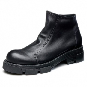 Bottines Élégantes Cuir Vache Pour Hommes Bicolores À Enfiler