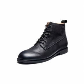 Bottines Élégantes À Lacets Cuir Vache Pour Hommes