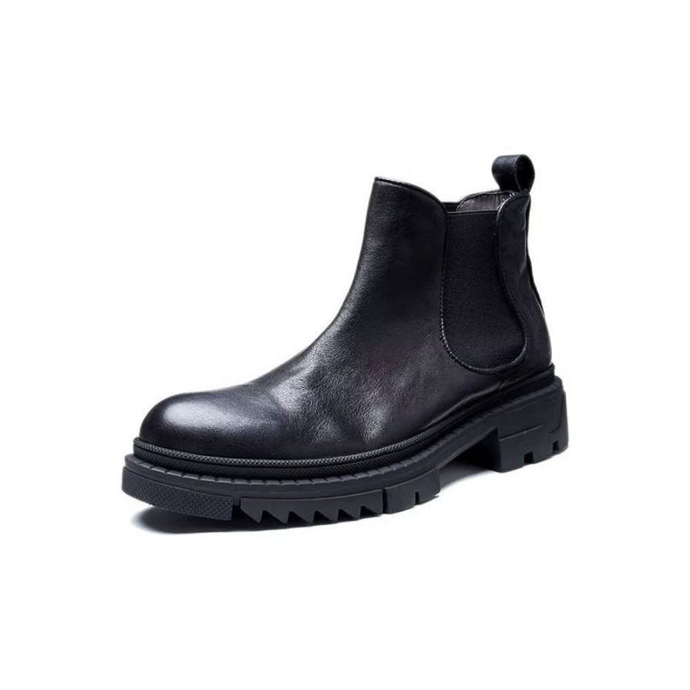 Bottines À Enfiler Cuir Vache Pour Hommes