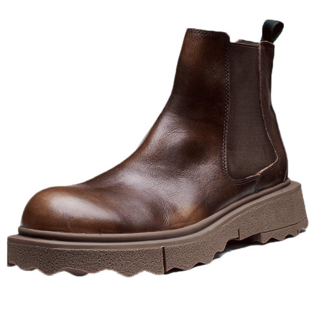 Bottines À Enfiler Elegance Pour Hommes - Café