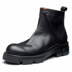 Bottines À Enfiler Élégantes Cuir Vache Pour Hommes Franges