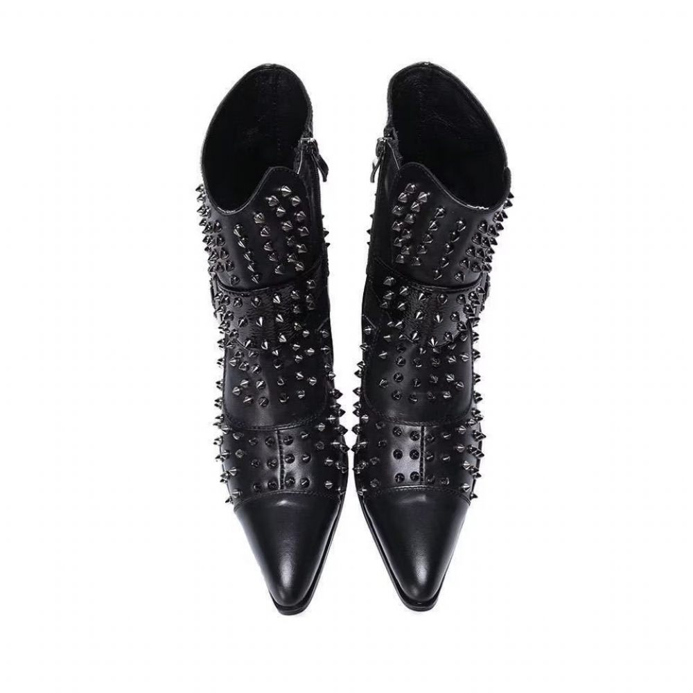 Bottines Homme Flashy Cuir Chic - Noir 1