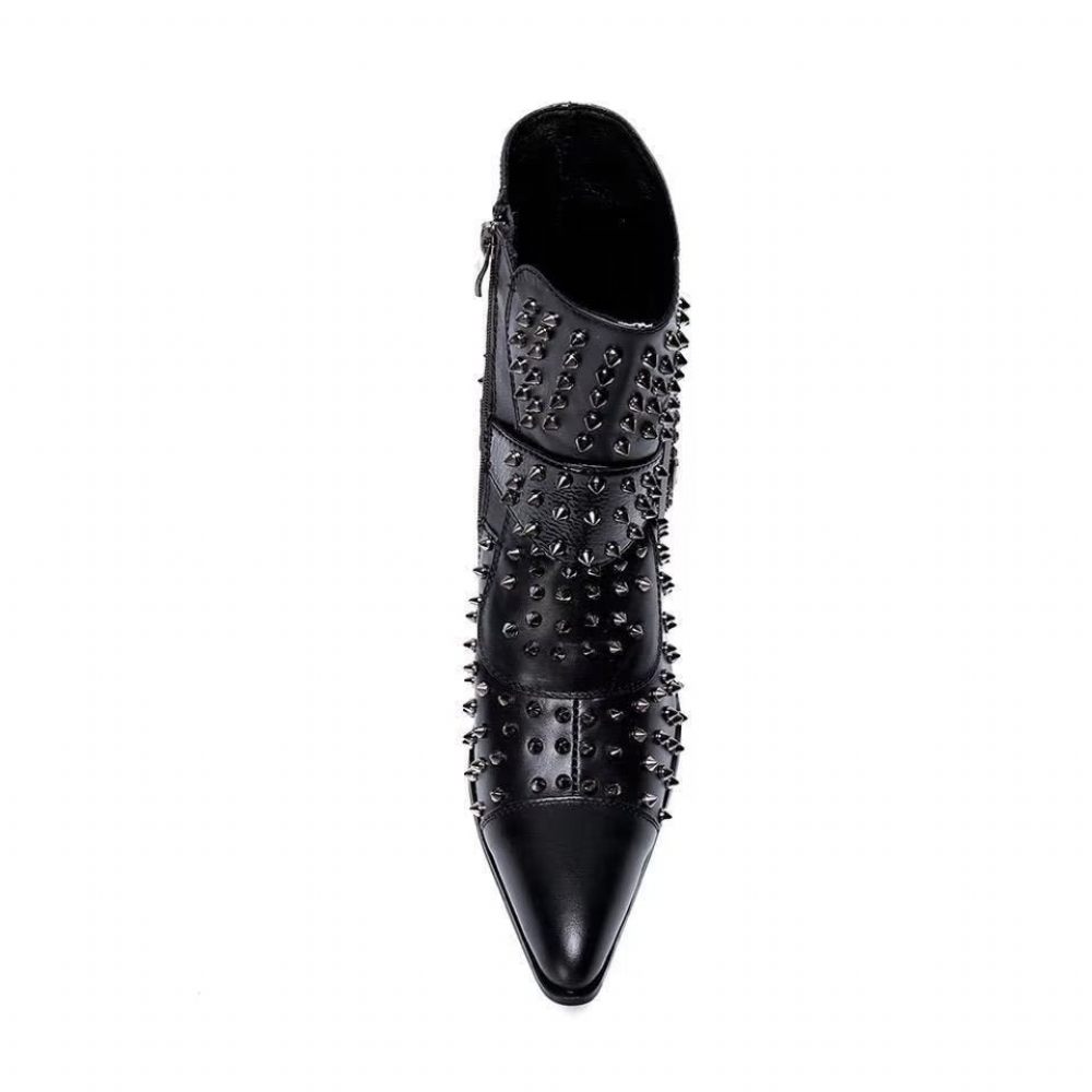 Bottines Homme Flashy Cuir Chic - Noir 1