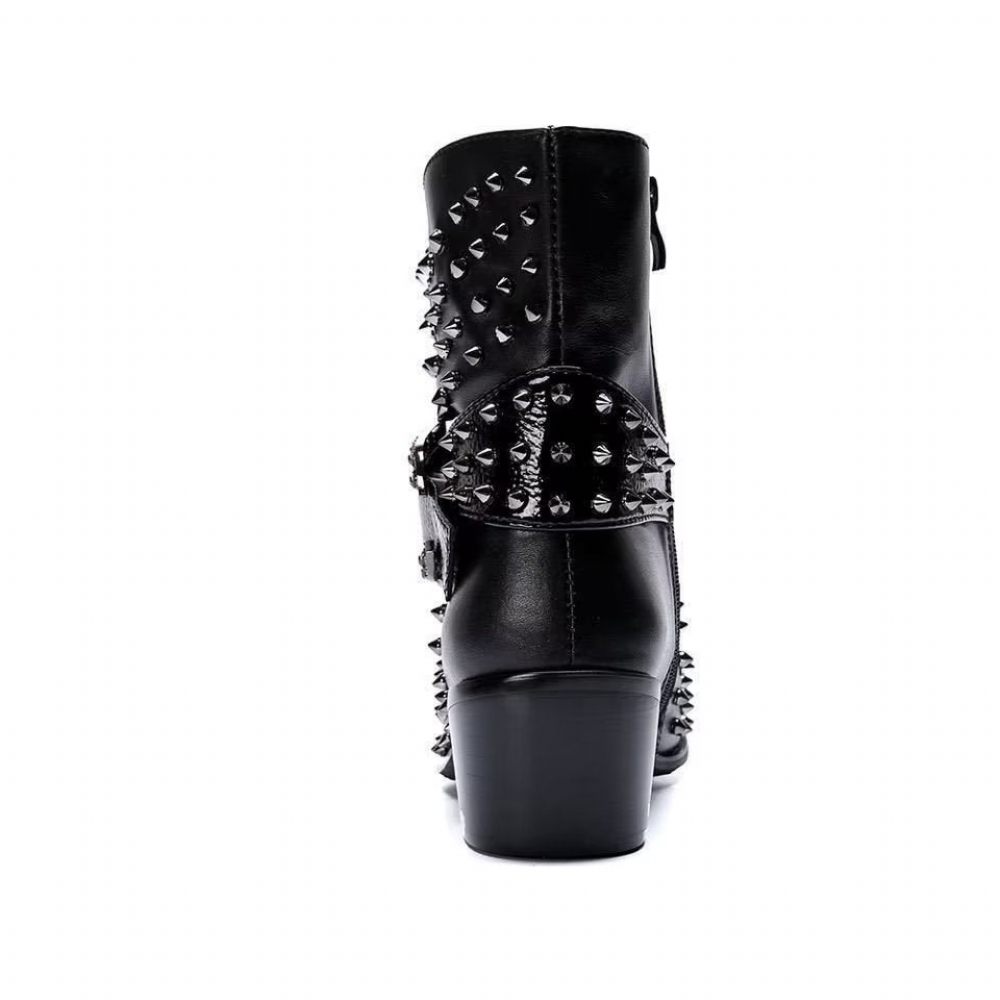 Bottines Homme Flashy Cuir Chic - Noir 1