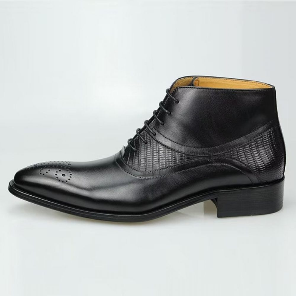 Bottines À Lacets Modish Pour Hommes - Noir