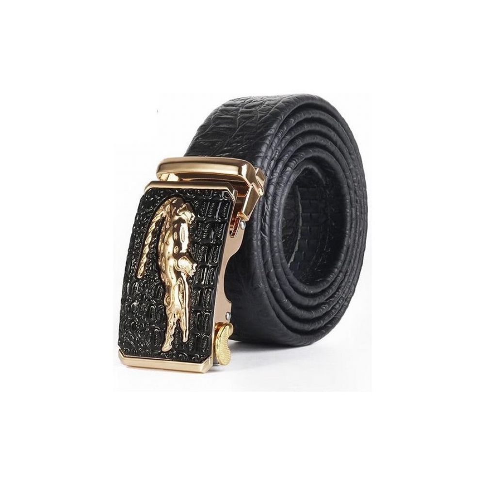 Ceintures Pour Hommes Ceinture D'alligator Cuir À Motif Croco Exotique