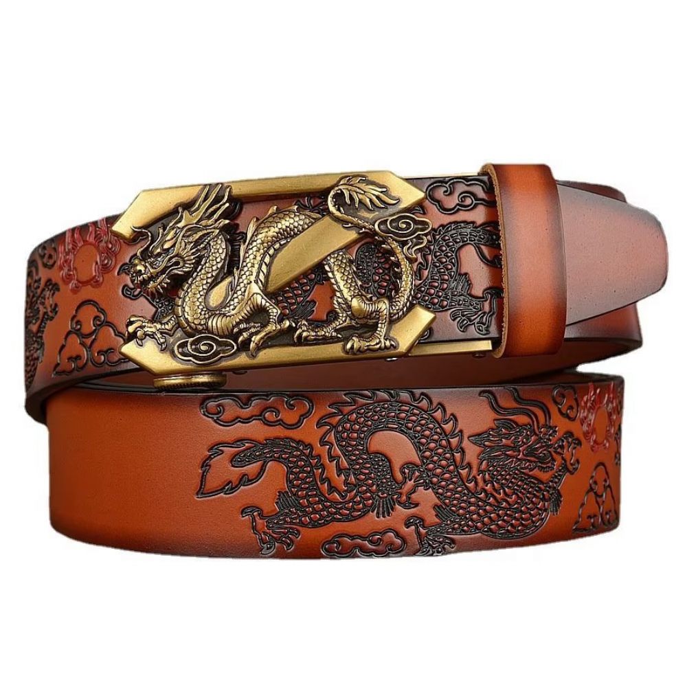 Ceintures Pour Hommes Ceinture Automatique Dragon Chinois Exquis